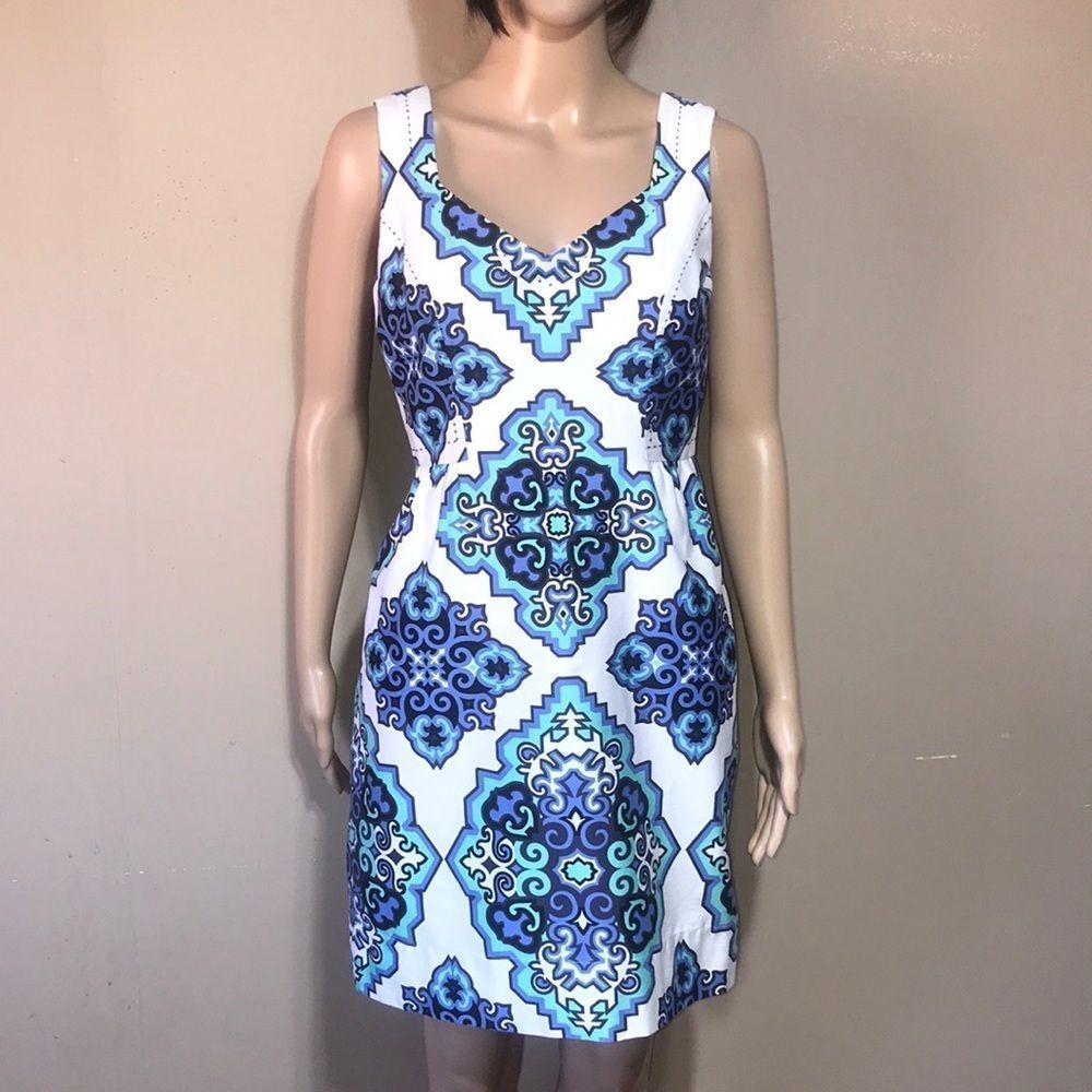 Phoebe Couture bohemian print sheath dress size 2